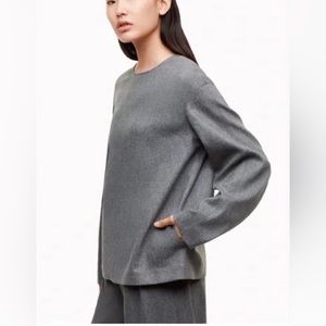 Aritzia Babaton 1-01 Palermo top, BLACK, Wool Lined, Sz 2 / Large - NEW